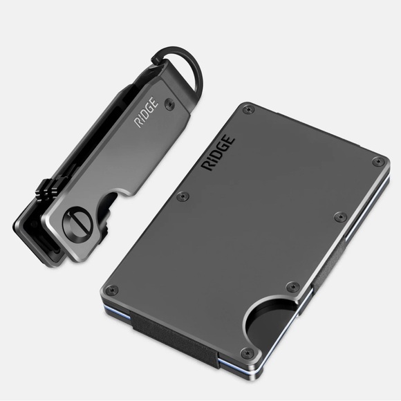 Gunmetal Card Holder and Key Organizer - Picture 3 of 8